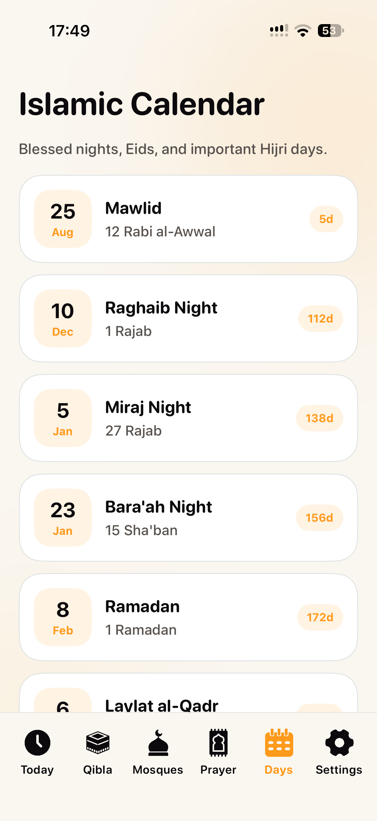 Islamic calendar